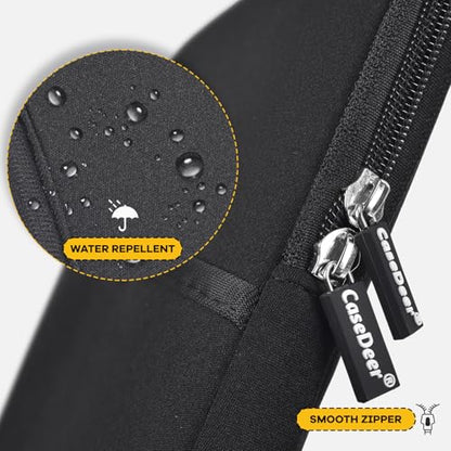 Neoprene Tablet Sleeve for 6-6.8" Amazon Kindle Paperwhite, Fire HD 7", 6" Kobo Clara 2E eReader Pouch Case Bag for 6" Kindle/Kindle Oasis/E-Reader, Black