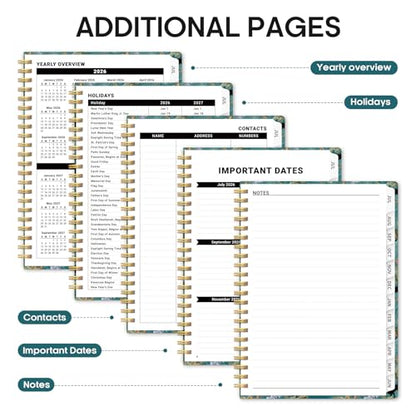 Planner 2026-2027, Academic Year Weekly and Monthly Calender Planner, from Jul 2026 - Jun 2027, Spiral Bound School Planning Book, Perfect for Teacher, Student, Women & Men, A4 (8.5" x 11"), Cats in Vine - color: H-Cats in Vine, size: (8.5"x11")a4
