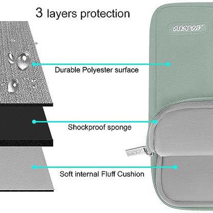 MOSISO Laptop Case 13.3 inch, 13-13.3 inch Laptop Sleeve Compatible with MacBook Air/Pro 13/Pro 14 M5 M4 M3 M2 M1, HP Dell ASUS Lenovo,Polyester Vertical Computer Sleeve Bag with Pocket, Antique Green - color: Antique Green, size: 13.3 inch