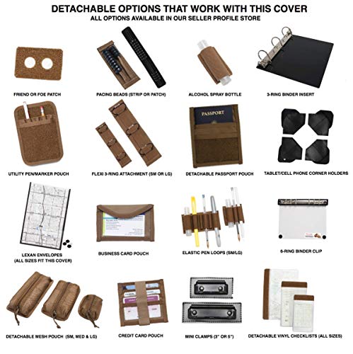 Tactical 3-Ring Binder Cover System, Zippered Padfolio Organizer Bag with leather handle (fits 1.5-2" Binders, Black) - color: Black, size: Fits 1.5-2" Binders