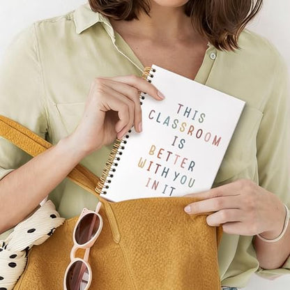 Boho Classroom Inspirational Spiral Notebook Journal, This Classroom Is Better with You in It Gifts for Boho Journal for Notes Planning, Office Schools Classrooms Supplies, 5.5 X 8.3 Inch - color: Classroom