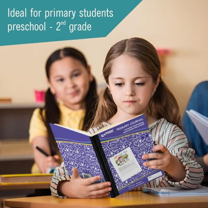 EXTRIC Primary Composition Notebook K-2, 4 PK Primary Journal 200 Pages - size: 4