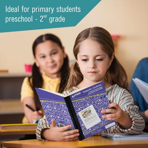 EXTRIC Primary Composition Notebook K-2, 6 PK Primary Journal 200 Pages - size: 6