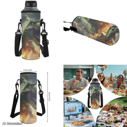 Cool Dinosaur Backpack for Kids 5-7 Boys Backpack with Lunch Box Water Bottle Carrier with Strap and Soft Pencil Case Elementary 4PCS Set Bookbag Front Side Pocket 17 inch School Bag - color: Cool Dinosaur