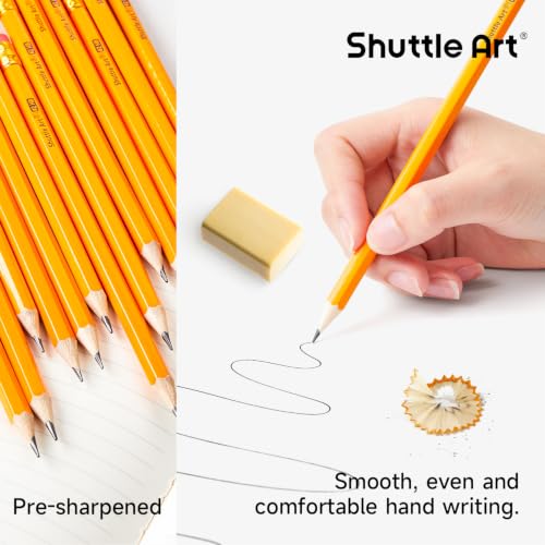 Shuttle Art 800 Pack #2 HB Pencils Pre-Sharpened, Bulk Pencils with Erasers