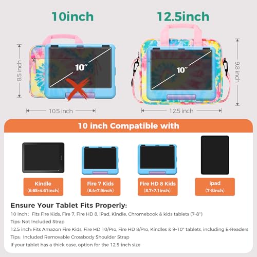 Choco Mocha Kids Tablet Sleeve Bag for Boys & Girls, (10-12.5Inch) - color: B, size: 10inch(10.5 x 8.5 x 1.3)