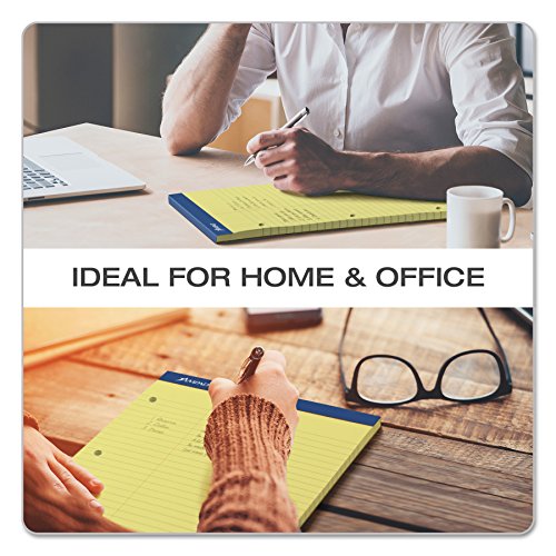 Ampad 20245 Double Sheets Pad, Law Rule, 8 1/2 x 11 3/4, Canary, 100 Sheets (Pack of 2) - size: 1 Count (Pack of 2)