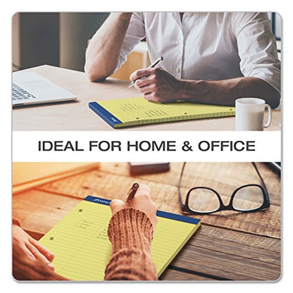 Ampad 20245 Double Sheets Pad, Law Rule, 8 1/2 x 11 3/4, Canary, 100 Sheets (Pack of 2) - size: 1 Count (Pack of 2)