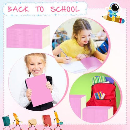 Handepo 100 Pack A5 Composition Notebooks Bulk 5"x8" Wide Ruled Pink Soft Cover Journals, 60 Pages Journals Bulk School Supplies for Students Classroom Office - color: Pink, size: A5