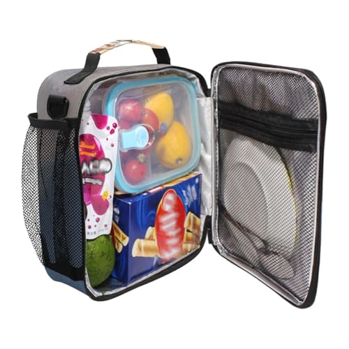 ALAZA Desert Horses Lunch Box Girls Boys Insulated Lunch Bag Reusable Lunch Cooler Tote Kit Freezable Shoulder Strap Waterproof Thermal Meal for School Picnic - color: D09