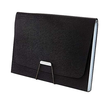 Staples Reinforced Expanding File, 7‑Pocket Accordion Organizer, Letter Size, Durable Poly Construction, Black – Ideal for Office & School Filing