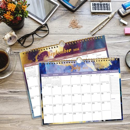 Lbylyhxc 2026 Calendar - Includes January 2026 to June 2027-18 Monthly Wall Calendar 2026, 11 x 8.5 Inches.Thick Paper with Julian Dates and Block for New Year and Christmas Presents (wall calendar 2026-2027 inks) - color: wall calendar 2026-2027 inks