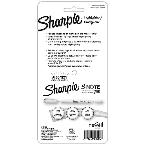 Sharpie® Accent Pocket Highlighters, Chisel Tip, Assorted Barrels, Assorted Mild Pastel Ink, Pack Of 6 Highlighters