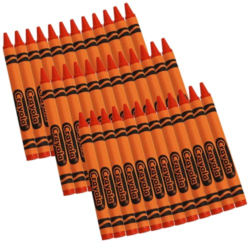 Crayola Crayons, Orange, Single Color Crayon Refill, 12 Count Bulk Crayons, School Supplies (Pack of 3) - color: ORANGE, size: 12 Count (Pack of 3)