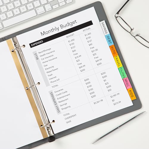 Avery 8-Tab Binder Dividers, Insertable Multicolor Big Tabs, 1 Set (11123)