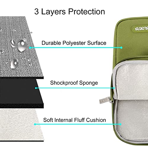 MOSISO Laptop Case 13.3 inch, 13-13.3 inch Laptop Sleeve Compatible with MacBook Air/Pro 13/Pro 14 M5 M4 M3 M2 M1, HP Dell ASUS Lenovo,Polyester Vertical Computer Sleeve Bag with Pocket, Chartreuse - color: Chartreuse, size: 13.3 inch