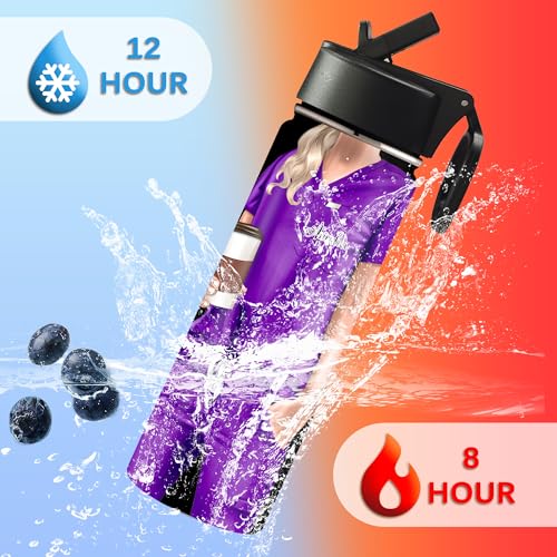 Custom Nurse Water Bottle 18/32oz Stainless Steel Insulated with Lid Personalized Nurse Gifts for Women Medical Staff Inspiration Gifts for Nurse Week Graduation Birthday Healthcare Worker - color: Design-6