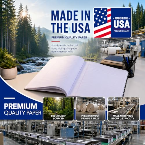 KAISA Classic Marble Composition Notebook, Wide Ruled Paper, Hard Cover 100 Sheets Notebooks, 9.75 x 7.5 Inches, 4 Pads - color: 4pad, size: wide-hard