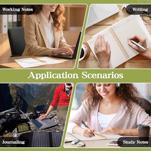 2Pcs Spiral Journal Notebook for Women Men, A5 Motivational Journal with 100 Pages, College Ruled Hardcover Notebook for Office School Home, Inspirational Gifts Encouragement Gifts - color: Black