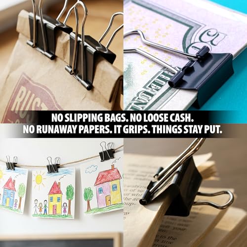 Officemate Small Binder Clips, Black, 12 Boxes of 1 Dozen Each (144 Total) (99020) - color: Black, size: Small