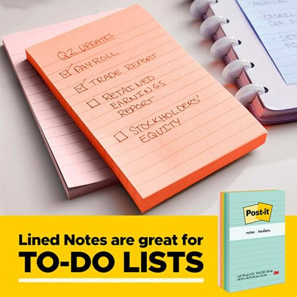 Post-it Notes, 3x3 in, 6 Pads, America's #1 Favorite Sticky Notes, Poptimistic Collection, Bright Colors (Magenta, Pink, Blue, Green), Clean Removal, Recyclable (630-6AN)