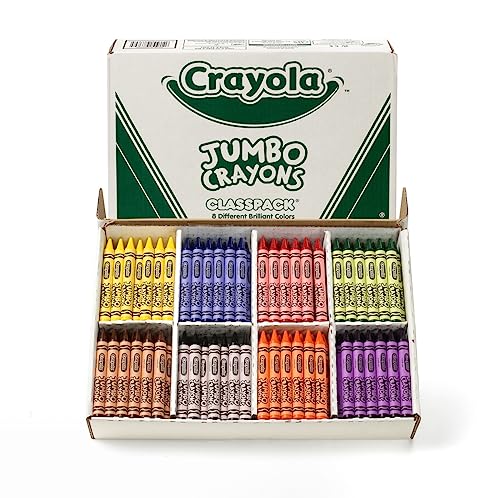 Crayola Jumbo Crayons Classpack (200ct), Large Toddler Crayons, Teacher Classroom Must Haves, Bulk School Supplies, Essential Preschool & Kindergarten Art Supplies - size: 200 Count (Pack of 1)