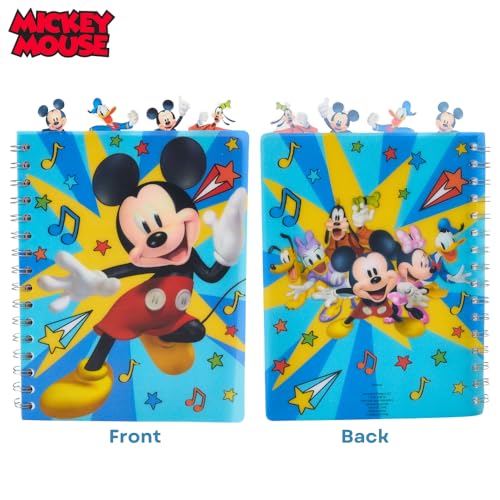 Innovative Designs Disney Mickey Mouse Journal Notebook, Spiral Bound, 96 Lined Pages, 8 x 7 inches, Blue - style: Mickey Mouse - Blue