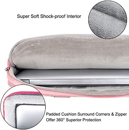 Voova Laptop Bag 17 17.3 Inch, 360° Protective Laptop Case Sleeve with Shoulder Strap Compatible with 17-18 Inch Lenovo Asus Acer Dell Hp, Waterproof Computer Bag Slim Briefcase for Women, Pink - color: Pink, size: 17-17.3 inch