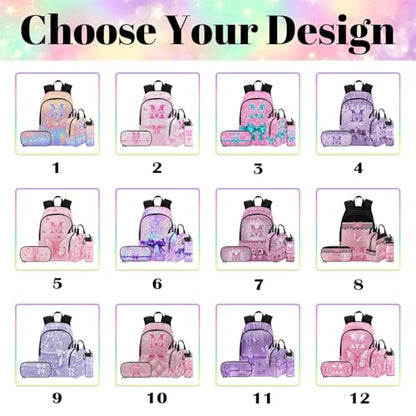 Customize Girl Backpacks Pink Purple Butterfly Paw Shoulder Bags with Name Custom Lunch Bag Waterproof BAckpack for Men Women Custom Cute Book Bags for Girls Elementary School Season - color: Color 15