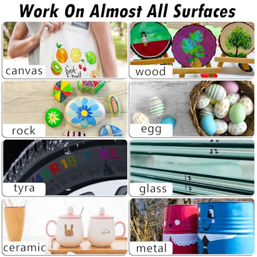 Purple Paint Markers, 3 Pack Oil-Based Waterproof Quick Dry Permanent Paint Pen Set for Rocks Painting, Wood, Fabric, Plastic, Canvas, Glass, Mugs, Metal, Tire, Stone, DIY Craft - color: Purple