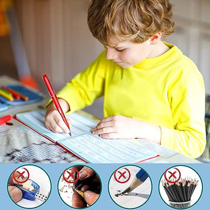 12Pack Forever Pencils for Kids Writing, Infinity Pencil Cute Inkless Everlasting Pencil with Eraser for Sketching (Black) - style: Black