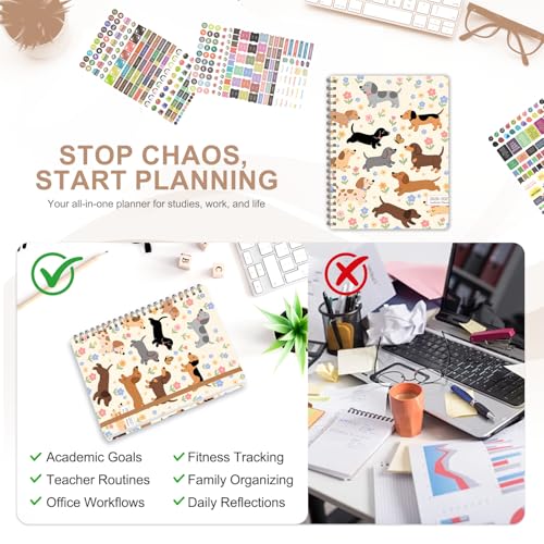 Planner 2026-2027, Weekly and Monthly Academic Year Calendar Planner, July 2026 - June 2027, Daily Agenda Book for Office School Supplies, Letter Size(8.5'' x 11'') - color: 2607-Dachshund, size: 8.5"x11"(Jul 2026-Jun 2027)