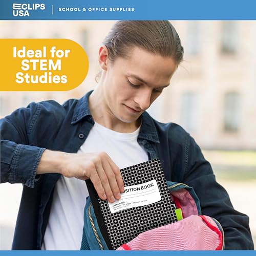 Composition Notebooks Quad Ruled Composition Notebook Graph Paper Hard Cover Marble Graph Composition Notebook 100 sheets 200 Pages 9.75″ x 7.50″ (24 Pack) - style: 24 Pack