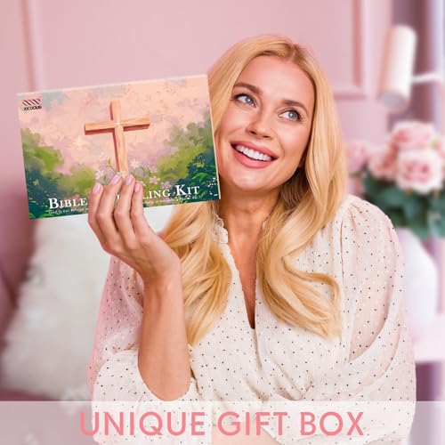 Bible Study Supplies Journaling Kit for Women, Bible Study Kit with 14 No Bleed Highlighters and Pens, 2 Transparent Sticky Notes, 2 Index Stickers, 75 Tabs for Christian Gifts - color: Multicolor