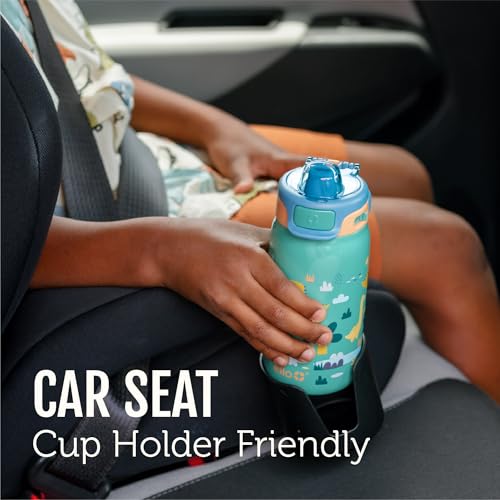 Ello Kids Pop & Fill 12oz Toddler Water Bottle with Quick Fill Lid, Double-Wall Vacuum Insulated Stainless Steel, Leak Proof, BPA Free, Sip & Chug, For School, Lunchboxes, To the Rescue - color: To the Rescue, size: 18 Ounces