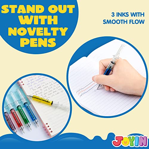 JOYIN 36pk Retractable- Syringe Pens Bulk Party Favors Fun Nurse Pens, Multi Color Novelty Nursing School Supplies, Classroom Goodie Bags Party Favors