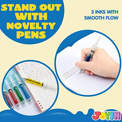 JOYIN 36pk Retractable- Syringe Pens Bulk Party Favors Fun Nurse Pens, Multi Color Novelty Nursing School Supplies, Classroom Goodie Bags Party Favors