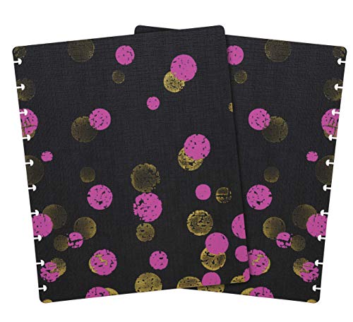 Talia Discbound Notbook - Cover and Disc Set (Set 8 (3pk Designs), Midsize Set) - BounceM w/PK, MarbleTaffy w/BK, Purple Luxe w/STP - color: Set 8 (3pk Designs), size: Midsize Set