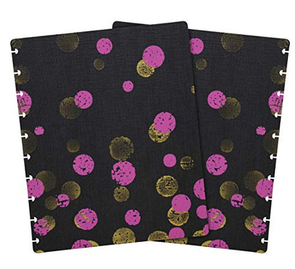 Talia Discbound Notbook - Cover and Disc Set (Set 8 (3pk Designs), Midsize Set) - BounceM w/PK, MarbleTaffy w/BK, Purple Luxe w/STP - color: Set 8 (3pk Designs), size: Midsize Set