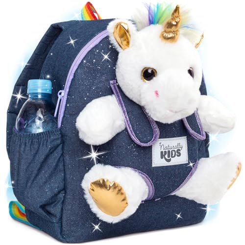 Naturally KIDS Unicorn Toys for Girls Age 4-6, Gifts for 5 Year Old Girls, Toddler Unicorn Backpack - color: 03 Unicorn, style: Medium