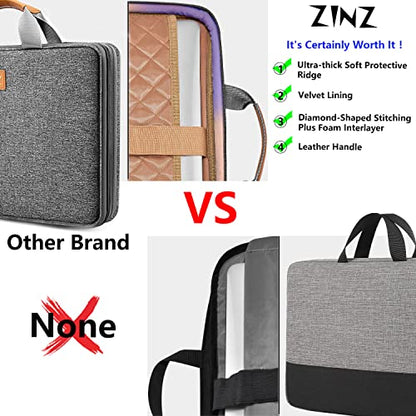 ZINZ Slim Expandable Laptop Case 15.6 Inch Sleeve Upgraded Protective Durable Recycled Carrying Case Compatible with MacBook 15" & 16" and Most 15" 15.6" 16" Notebook,D01G01 - color: D01g01, size: 15.6"