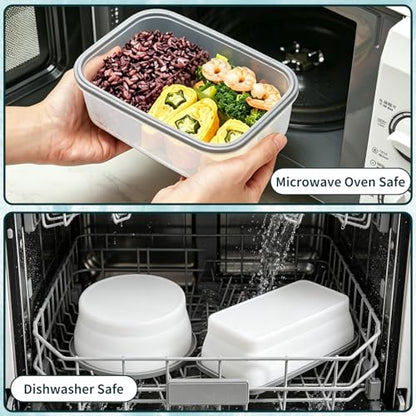 4 Pcs Silicone Collapsible Food Storage Containers with Lids, Silicone Rectangle Collapsible Bowls for Camping, RV Accessories, Travel Trailer Must, Rectangle