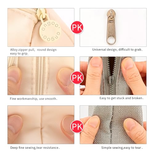 EASTHILL Big Capacity Pencil Case Pouch Pen Case Simple Stationery Bag School College Office Organizer for Teens Girls Adults Student - color: Cream