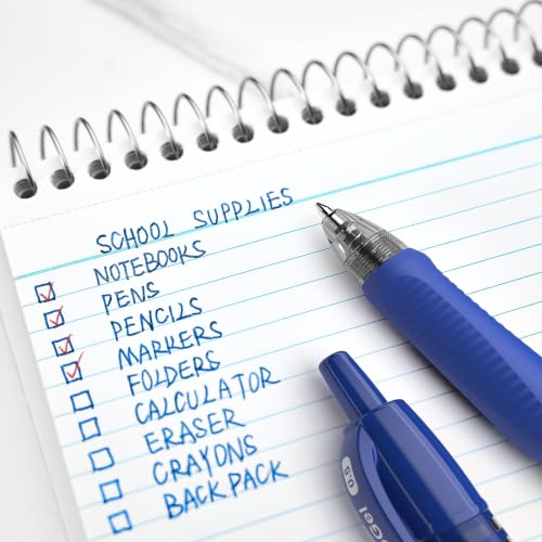 STAPLES ProGel Retractable Gel Pen, Extra Fine Point, 0.5mm, Blue Ink, Dozen - color: Blue, size: 12 Pack, style: Extra Fine Point