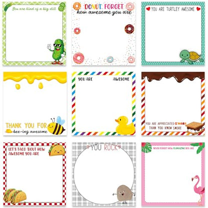 Inspirational Sticky Notes Gifts - 9 Pack Fun Positive Notepads 3x3 Inches, Funny Motivational Self-Adhesive Memo Pads, Positive Office Study Supplies Gift (450 Sheets) - style: Inspirational