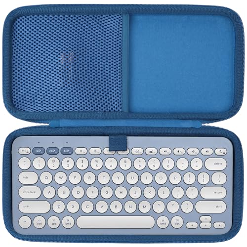 Lebakort Hard Case Compatible with Logitech Pebble Keys 2 K380s K380 Keyboard (Classic Blue Case) - color: Classic Blue Case