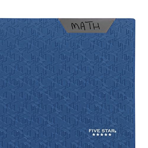 Five Star 2-Pocket Folder,Plastic Folder with Stay-Put Tabs,Fits 3-Ring Binder,Holds 8-1/2" x 11" Paper,Pacific Blue (333420C-ECM),(Pack of 2) - color: Pacific Blue (Pack of 2)