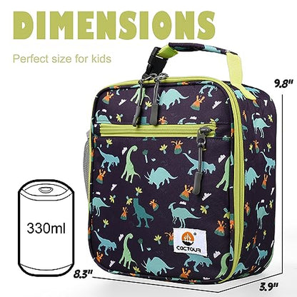 CaCTOUR Lunch Box Kids,Premium Insulated Lunch Bag for Girls Boys,Soft Bag Mini Cooler Back to School Thermal Reusable Lunch Bag for Work School Picnic (Dino) - color: C-Dino