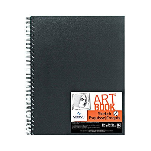 Canson Artist Series Sketchbook, Wirebound Journal, 11x14 inches, 160 Sheets (65lb/96g) - Artist Paper for Adults and Students - Graphite, Charcoal, Pencil, Colored Pencil - size: 11"X14"