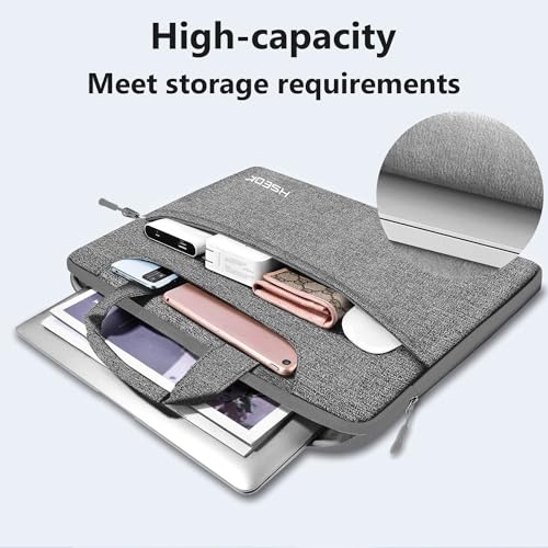 Hseok Laptop Shoulder Bag 13 13.3 14 Inch Case Compatible with MacBook Pro/Neo 14" M5/M4/M3/M2/M1,Mac Air/pro/Neo 13" and Most 13 13.3 14 Notebooks,Spill-Resistant Briefcase,Dark Gray & Gray - color: Dark Gray & Gray, size: 13-13.5 inch